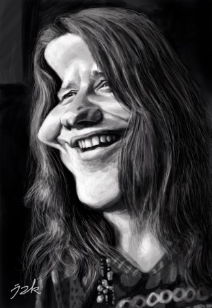 Janis Joplin - Peinture numérique.