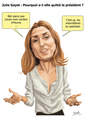 Julie Gayet - Peinture numérique.