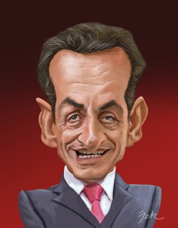 Nicolas Sarkozy -  Peinture numérique.
