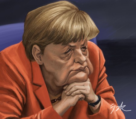 Angela Merkel -  Peinture numérique.